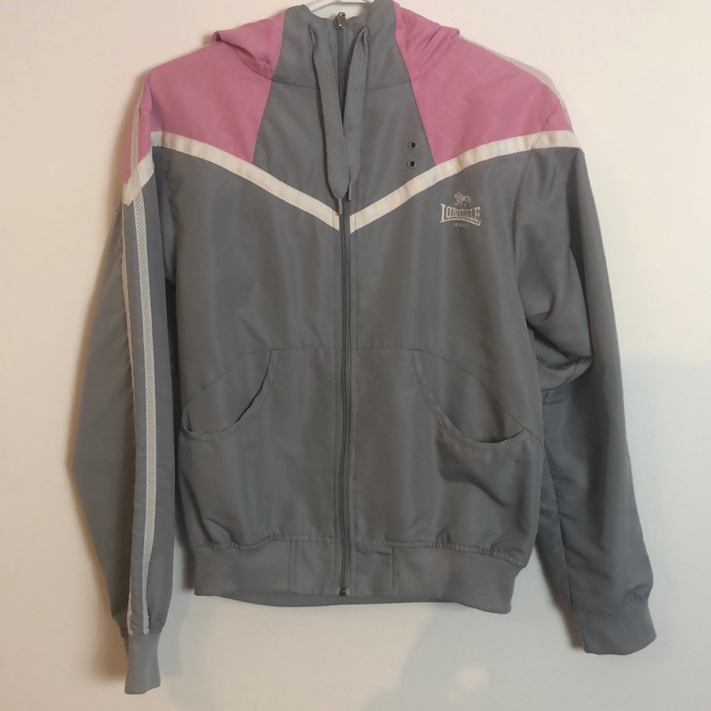 Track Jacket Grey & Pink - Lonsdale London Size 12